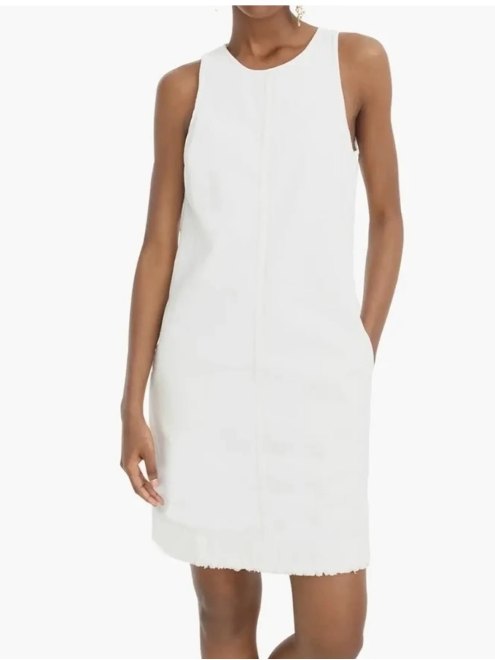 J. Crew White Sleeveless Mini Dress